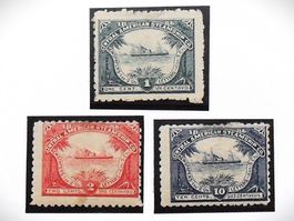 1886 - Central America Steamship - USA - MEXICO LINE -RAAR !