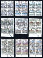 1982/86 Tierkreiszeichen neun 4er-Blocks aus 680-693 ET ʘ