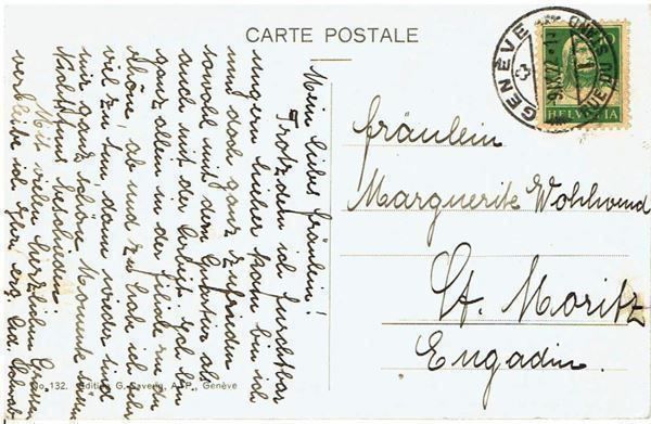 Cartoline postali: Après-midi au Parc de la Grange, 1922 – Usato da Flims - Dorf venduto da Stagediver 1