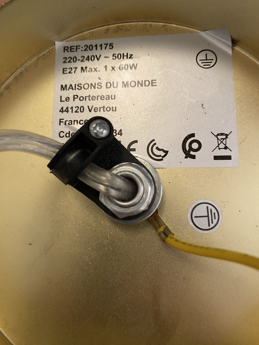 Maisons du monde Lampadari & plafoniere: KUTA Hängeleuchte Perlmutt/Gold Maisons du Monde – Difettoso da Basel venduto da fel_5sqf 5