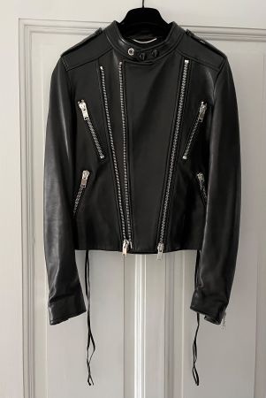 Saint Laurent, veste perfecto, cuir