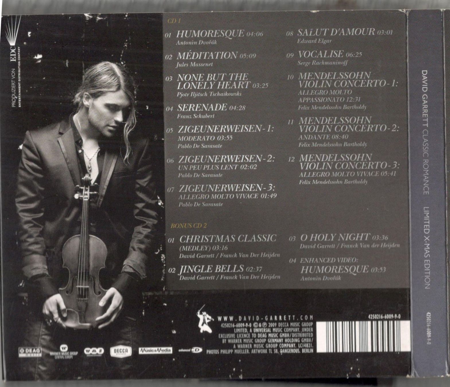 CDs: David Garrett Doppel CD Classic Romance Limited X-Mas Editio – Gebraucht aus St. Margarethen TG von ursk10 1
