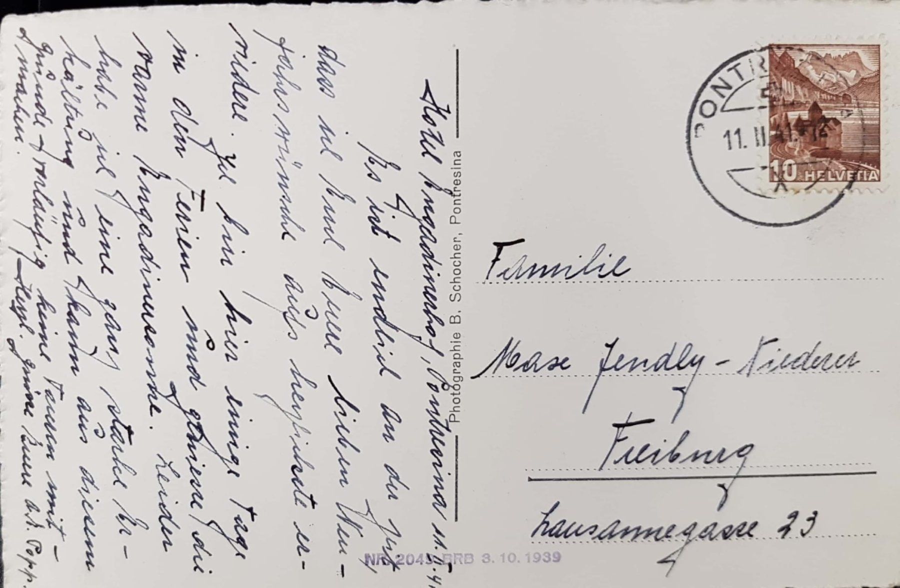 Cartoline postali: PK Pontresina 1941 – Nuovo (secondo la descrizione) da Buttikon SZ venduto da Marcelr 1