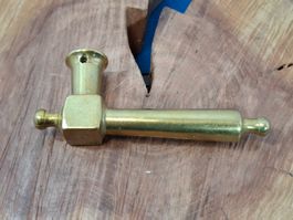 1 antikes Tür Drücker Lochteil, Messing (LOT3341#TBS1)