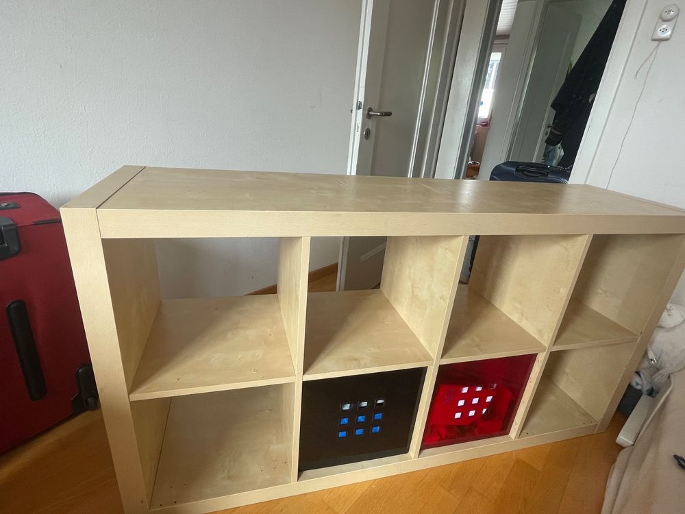 IKEA wooden kallax + 2 storage boxes Kaufen auf Ricardo