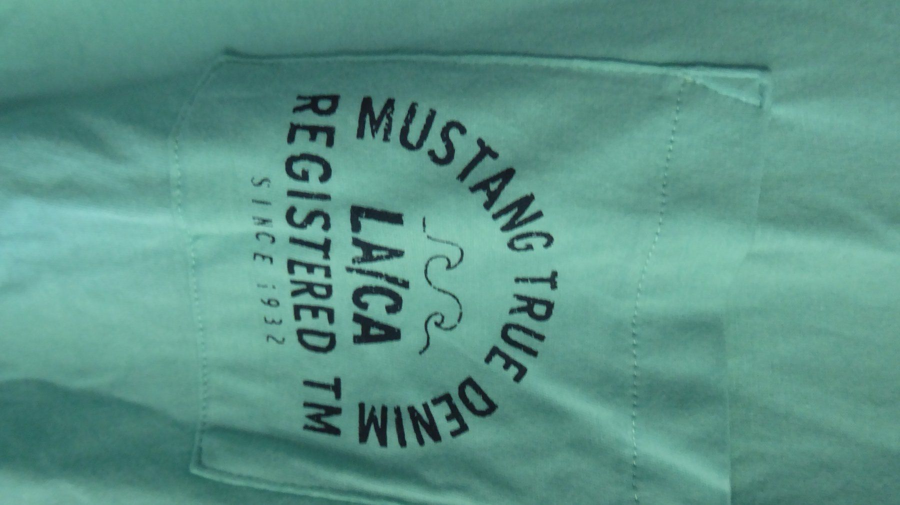 T-Shirts: Herren Tshirt Gr  L MUSTANG Türkis – Gebraucht aus Sargans von Benziner 1