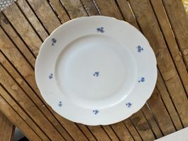 grosser Teller, Platte mit Kornblumenmuster, 30 cm