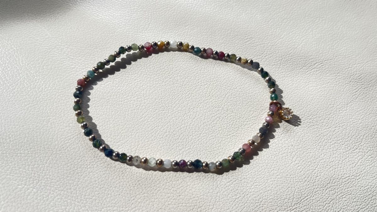 Bracciali & Braccialetti: Elastisches Turmalin-Fussketchen – Usato da Davos Platz venduto da Infinity795 3