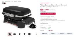 Weber Elektrogrill Lumin Smart Compact, Neuwertig