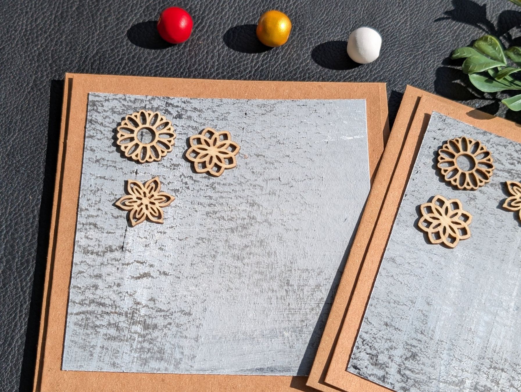 Cartoline: Handbemalte Geburtstagskarten - abstraktem Design - 2er-Set – Nuovo e nell'imballaggio originale da Winterthur venduto da LaVieColor 2