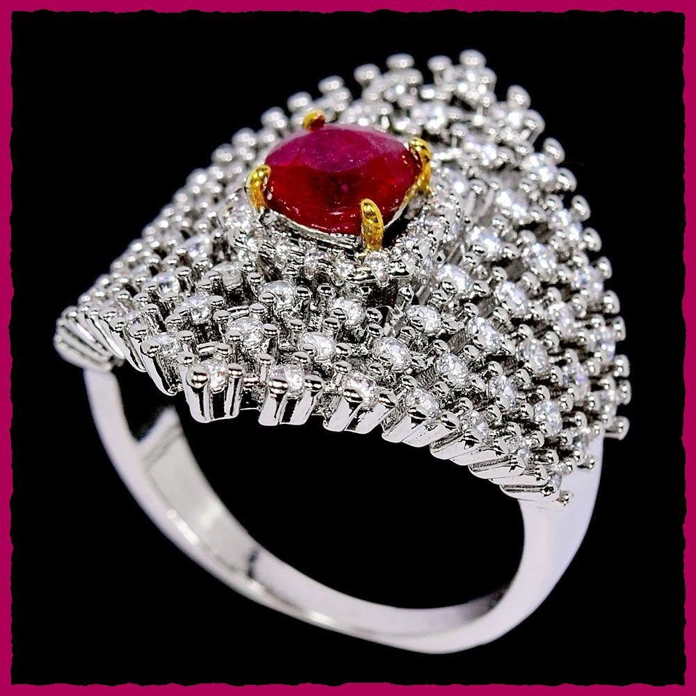 Anelli: Bezaubernder Ring mit Rubin 925 Silber – Nuovo e nell'imballaggio originale da Oberglatt ZH venduto da Diamond-Girl 1