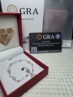 Bracelet argent avec diamants de moissanite de 0,5 ct GRA