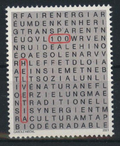 Tutti i francobolli: 2021, Sondermarke Nachhaltigkeit ** – Usato da Willisau venduto da Vollstempel