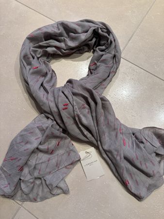 Tolles Tuch / Schal von Liebeskind NEU grau / pink