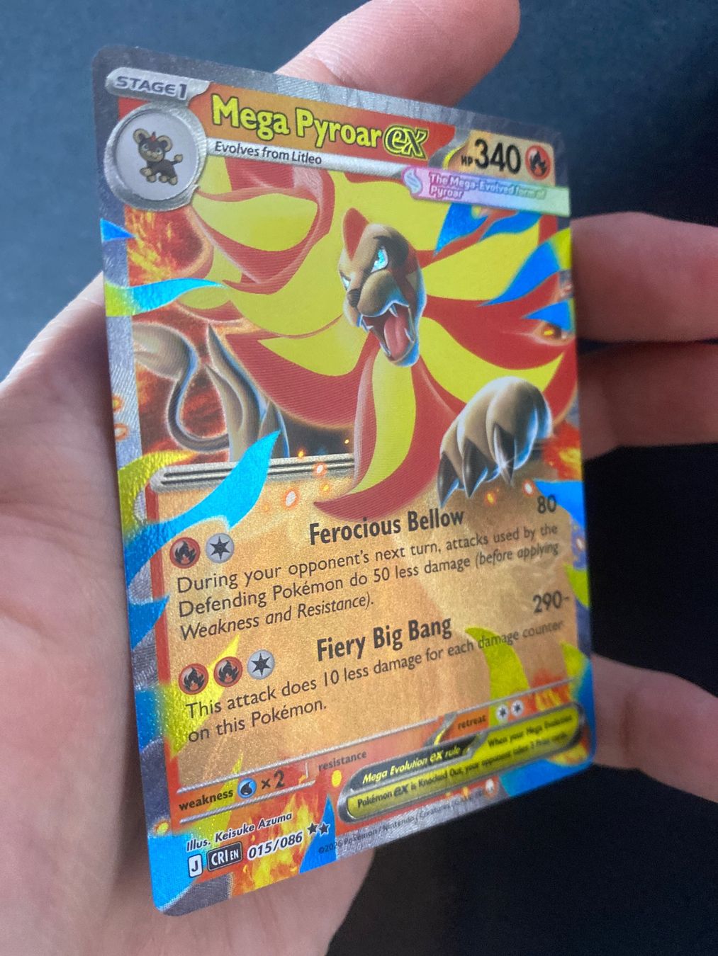 Pokémon Carte collezionabili: Mega Pyroar ex 15 - Mega Pyroleo ex - Chaos Rising - EN – Nuovo (secondo la descrizione) da Hausen AG venduto da Shrade 1