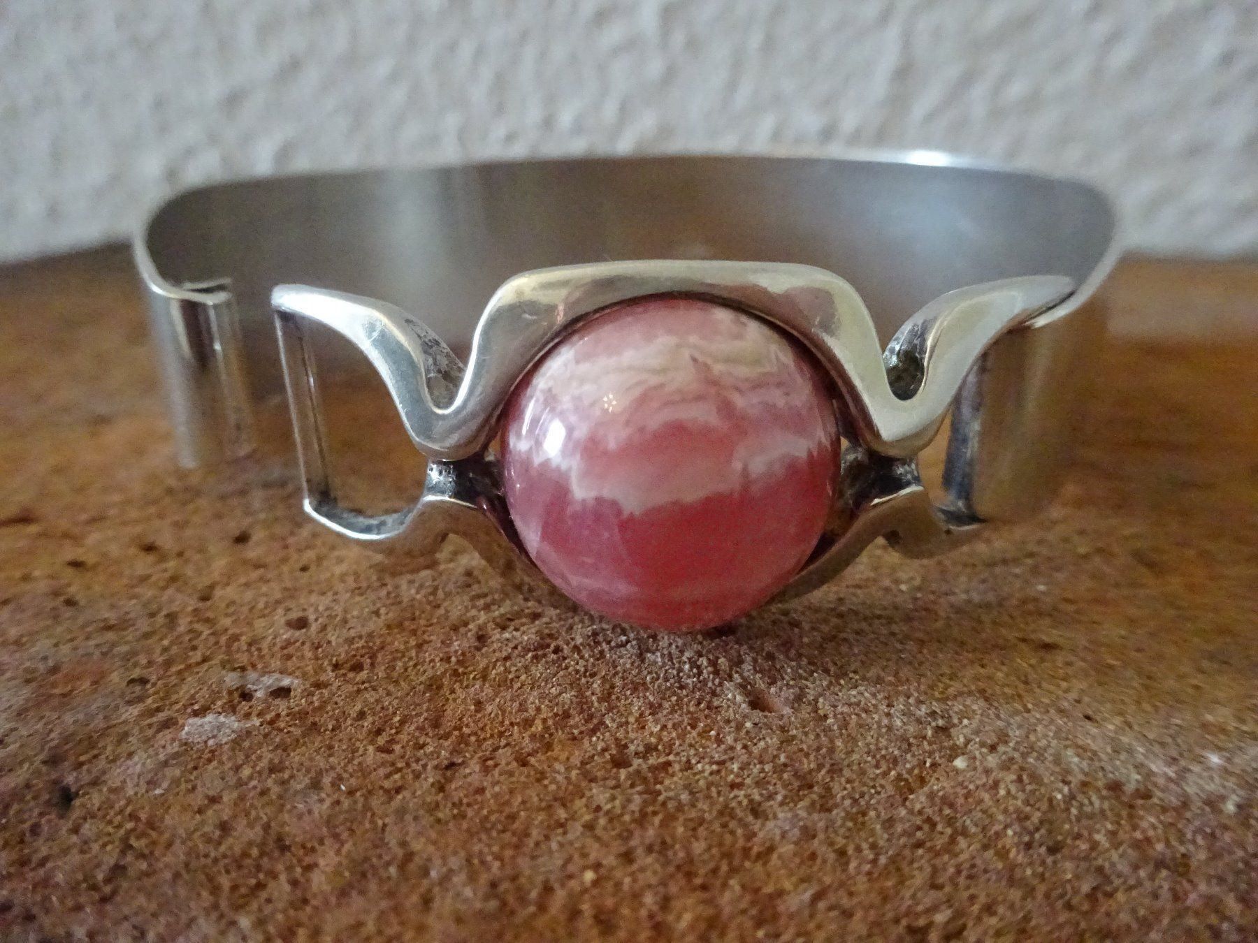 Bracciali & Braccialetti: Armreif Rodochrosit / 800 Silber – Usato da Esslingen venduto da FetteSchnecke