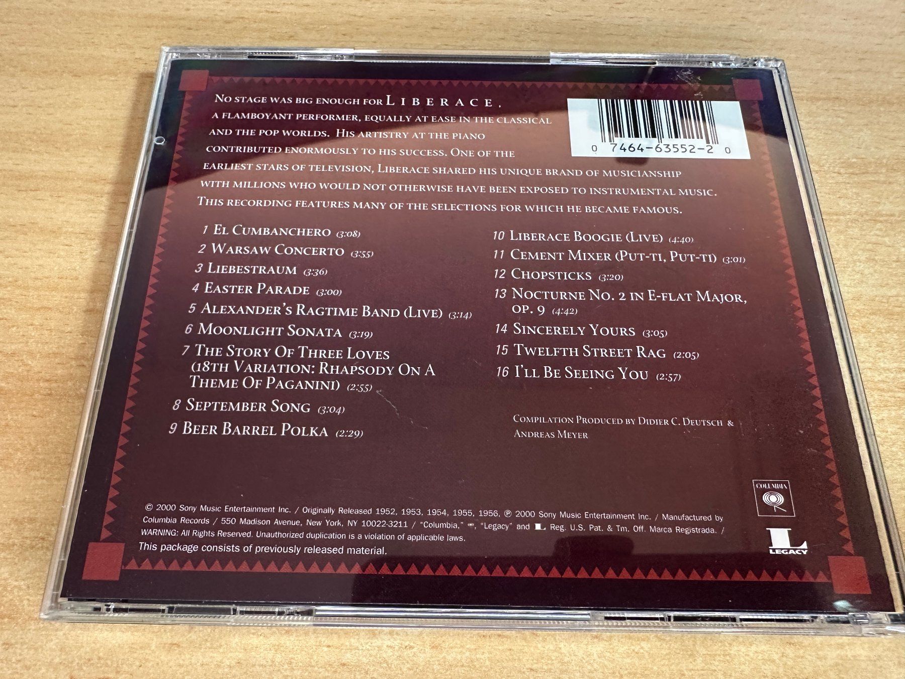 CD: I9 Liberace – 16 Biggest Hits – Usato da Rikon im Tösstal venduto da Alpenmutz 1