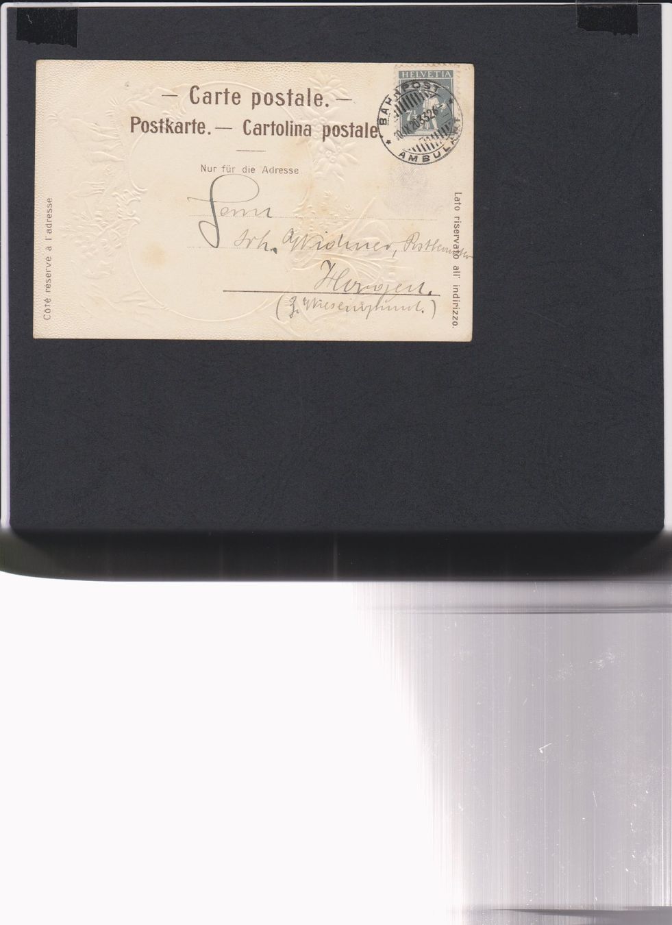 Cartoline postali: Lachen  SZ   :   alte Präge-Ansichtskarte von 1920 – Usato da Vitznau venduto da Ropaku 2