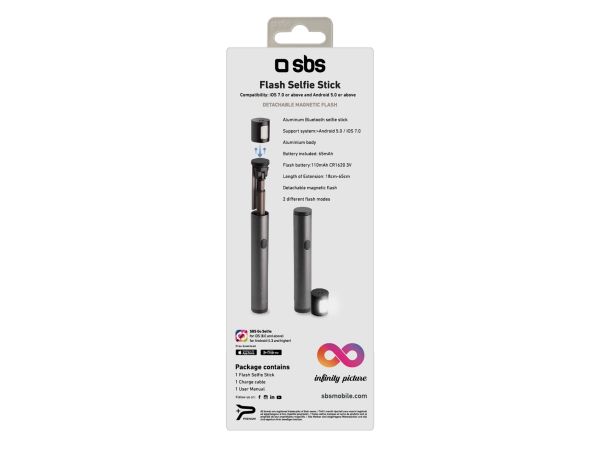 Staffe: Kabelloser Selfie-Stick mit Blitz – Nuovo (secondo la descrizione) da Regensdorf venduto da DiniChance 2