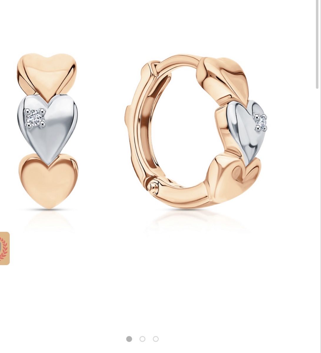 Ohrringe & -stecker: Heart-Shaped Two-Tone child Earrings – Neu und originalverpackt aus Troinex von AnnaAbanin