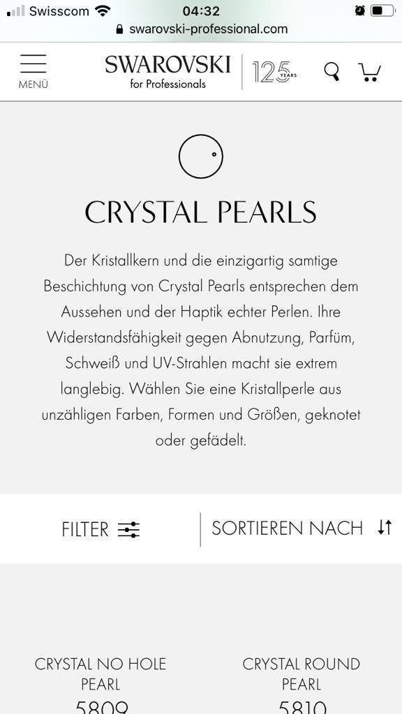 Catenine: Swarovski Kristall Perlen Kette – Nuovo (secondo la descrizione) da Winkel venduto da Glamour4You 5