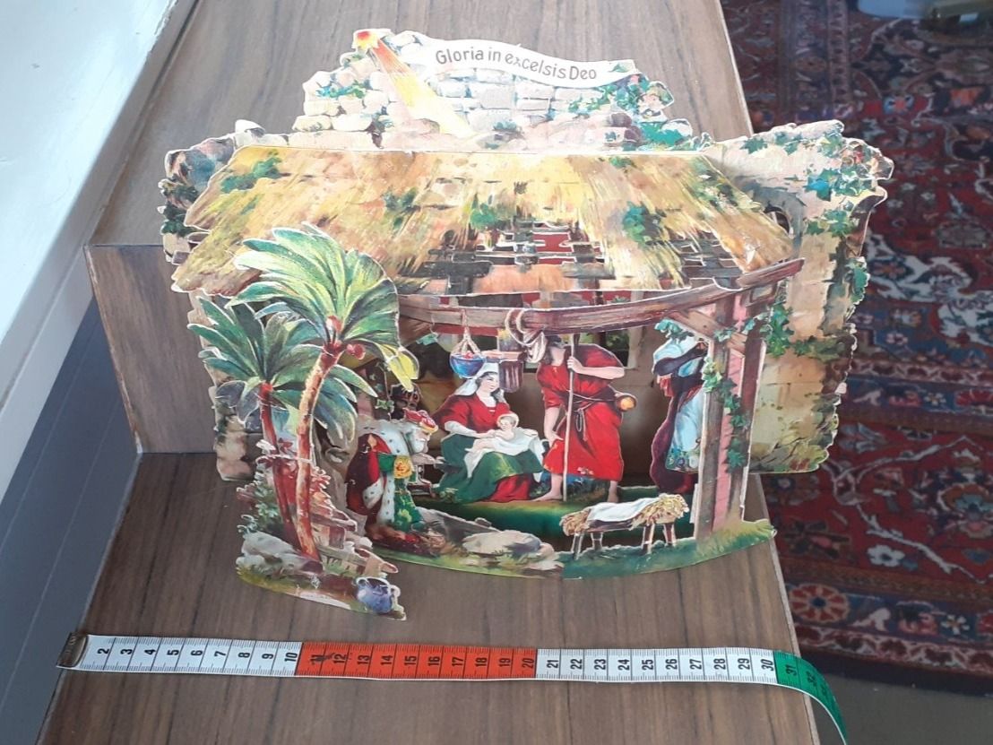 Tutte le decorazioni: Krippe Faltkrippe 3D um 1900 – Usato da Mörschwil venduto da antiksalon 1
