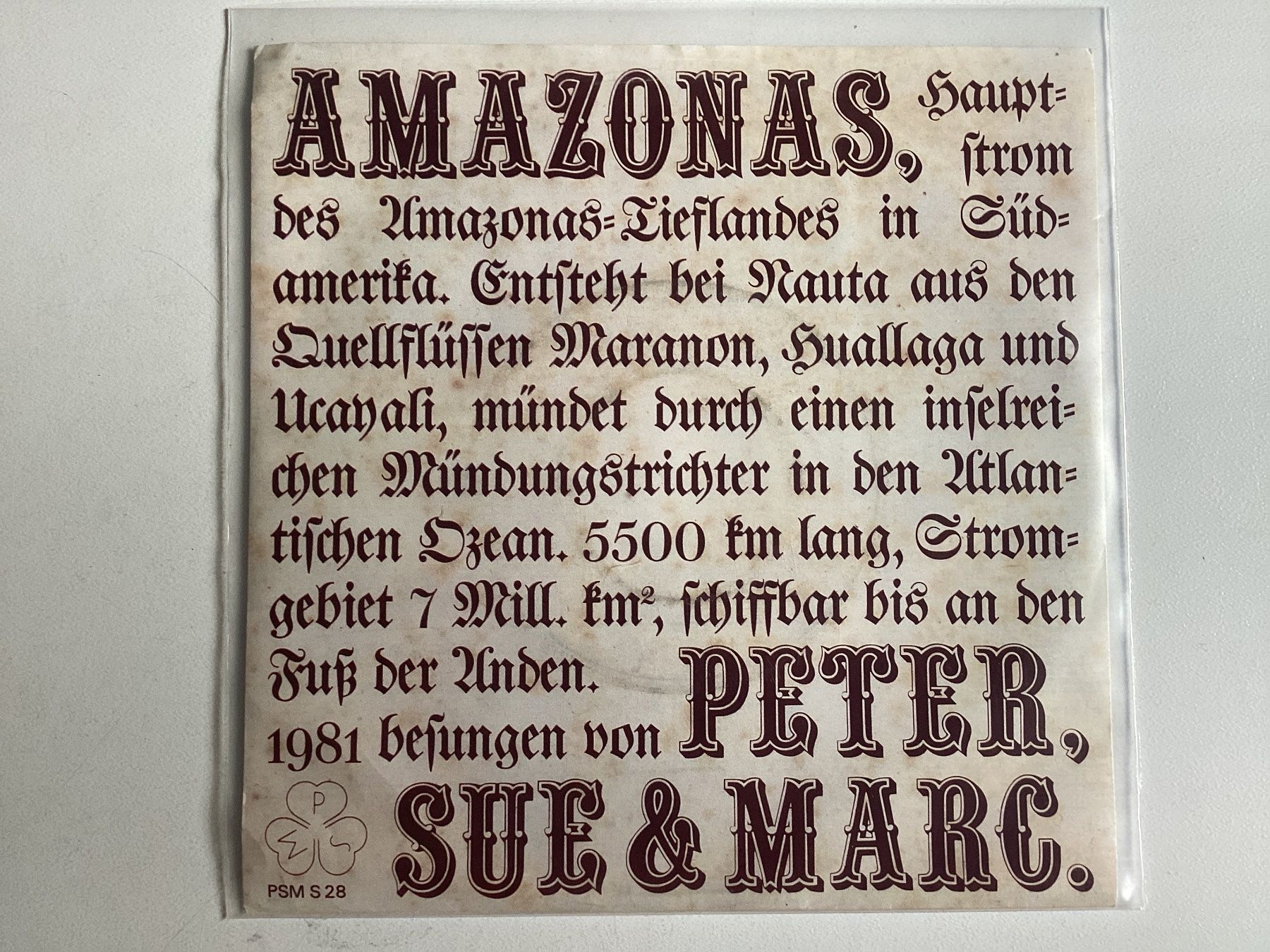 Dischi in vinile: Peter Sue & Marc Single - Amazonas / Bye Bye Friends – Usato da Gutenswil venduto da Hamzian