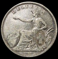 Rarität Top Silber Schweiz 1 Franken 1860