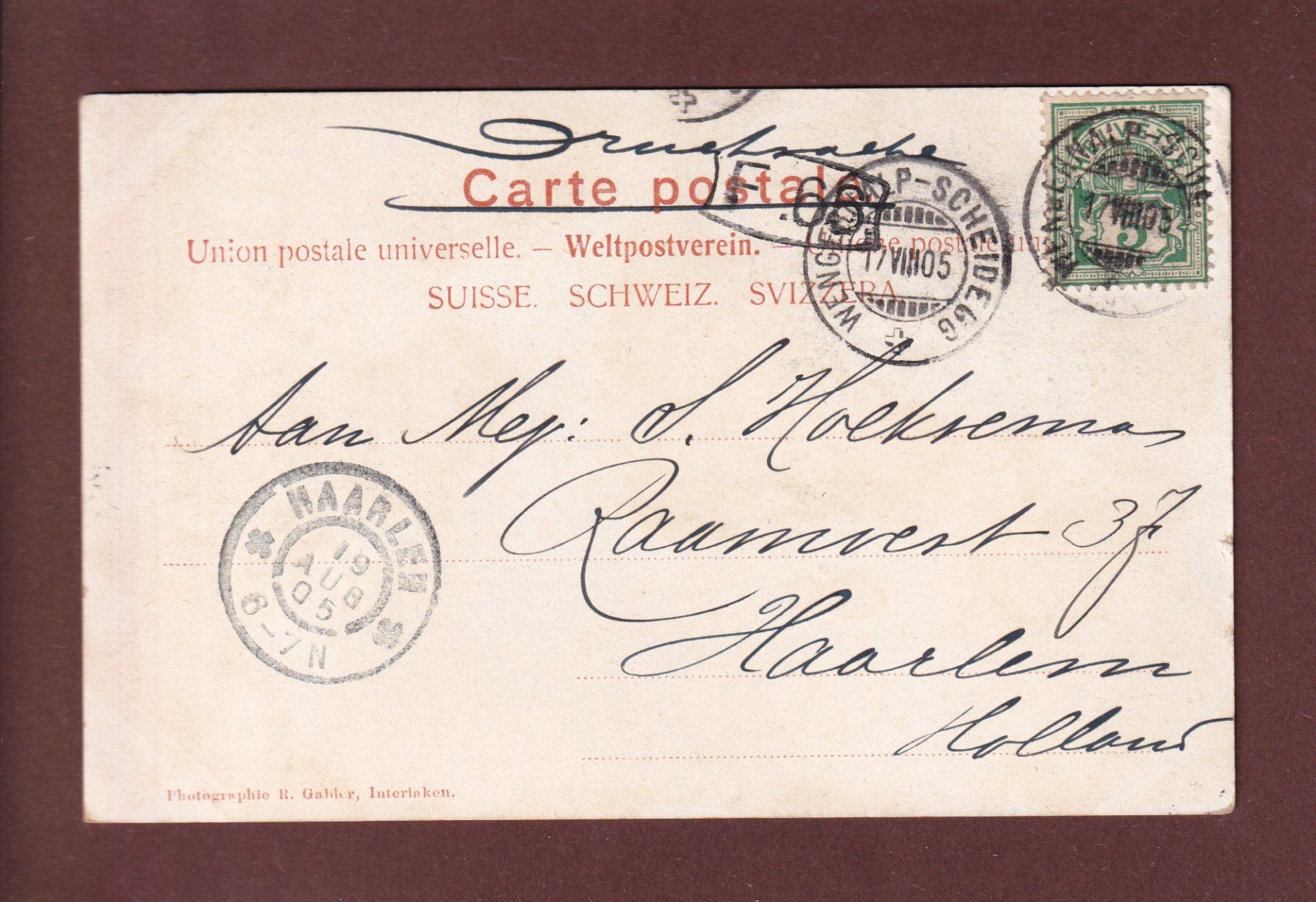 Cartoline postali: Jungfraubahn - STATION EISMEER - 1905 – Usato da Pully venduto da nicecards 1