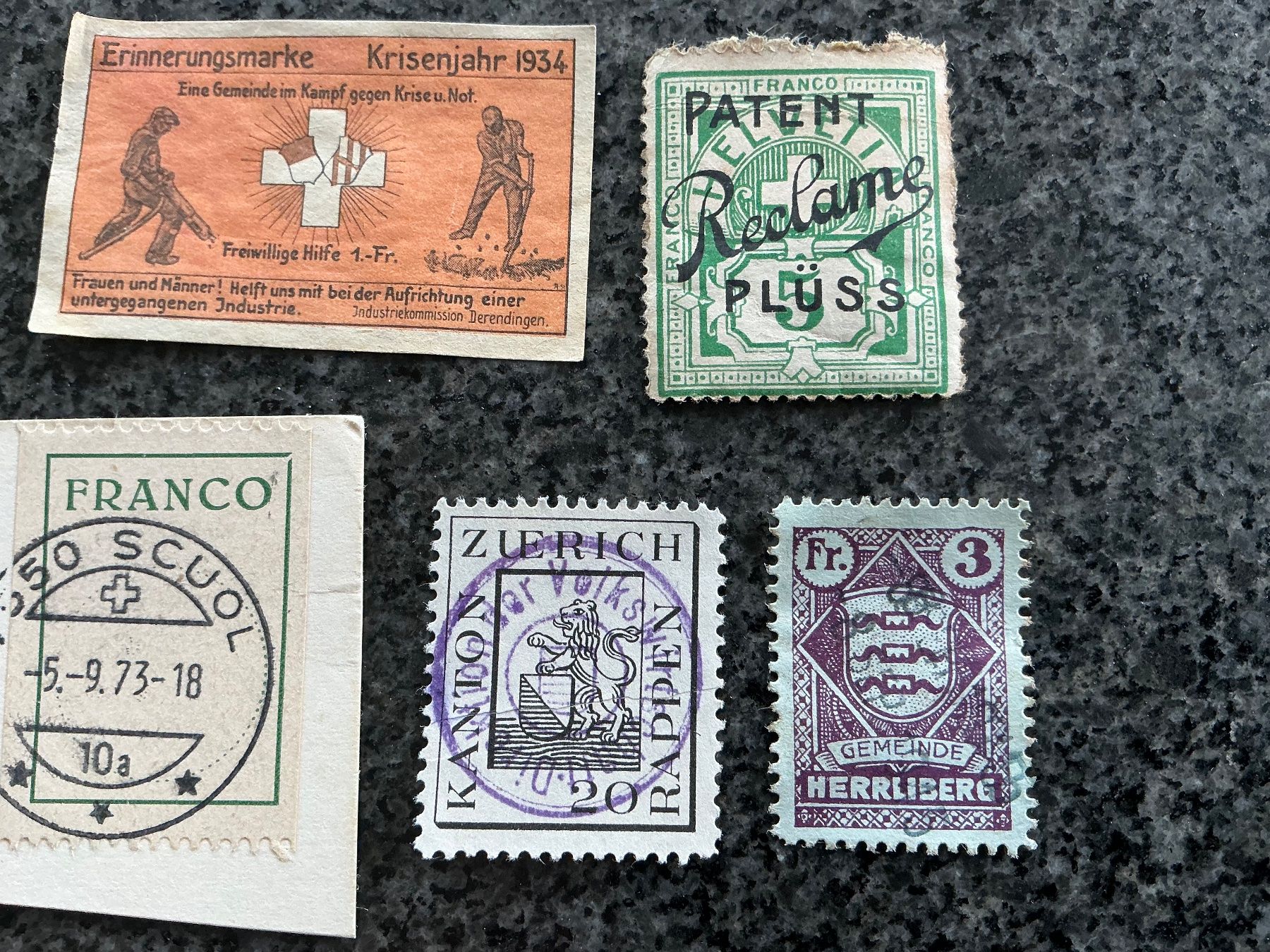 Tutti i francobolli: verschiedene alte Taxmarken – Usato da Jona venduto da Jancy60 3