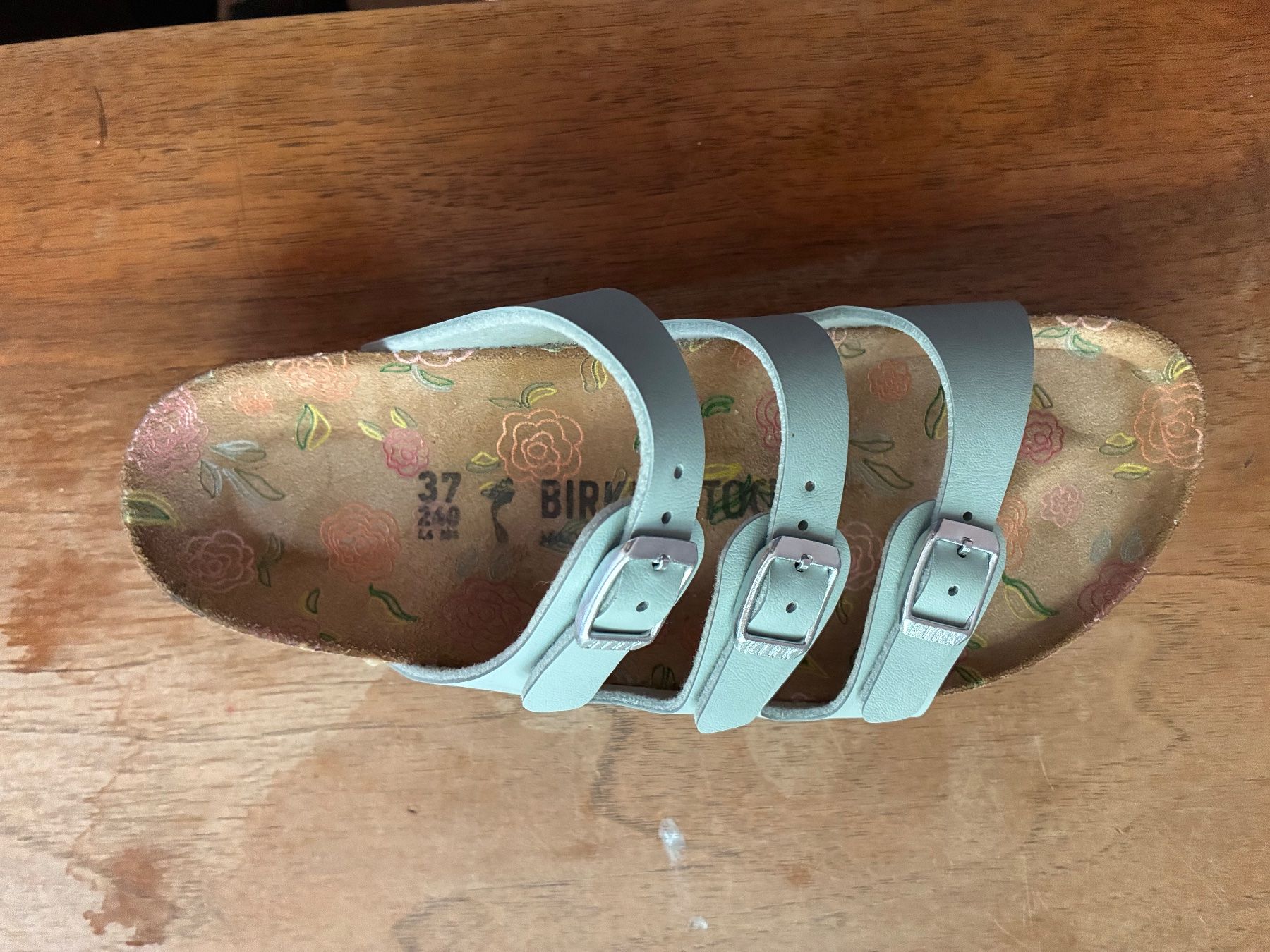 Birkenstock Scarpe da donna: Neuwertige Birkenstock Florida  37 schmal hellblau – Nuovo (secondo la descrizione) da Koppigen venduto da Luarna 2
