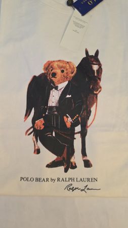 Orginale T-Shirt Polo Bear by Ralph Lauren. Creme Gr.XXL