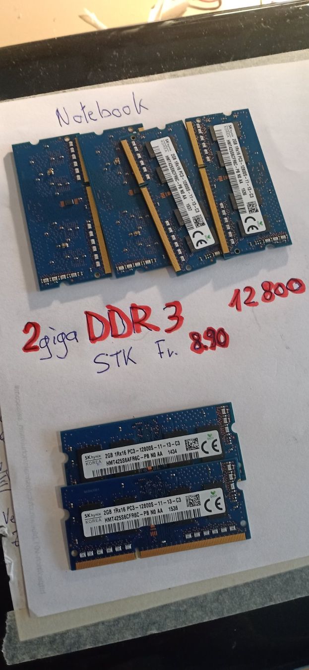 Schede di memoria: 4  GIGA RAM DDR 3 NOTEBOOK – Usato da wila venduto da audi48