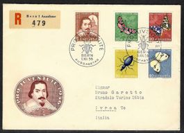 1956, J163-167 Serie auf illustriertem FDC (15148)