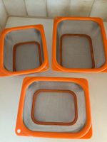 3er Set Orangenfarbene Siebe - Praktisch für jede Küche