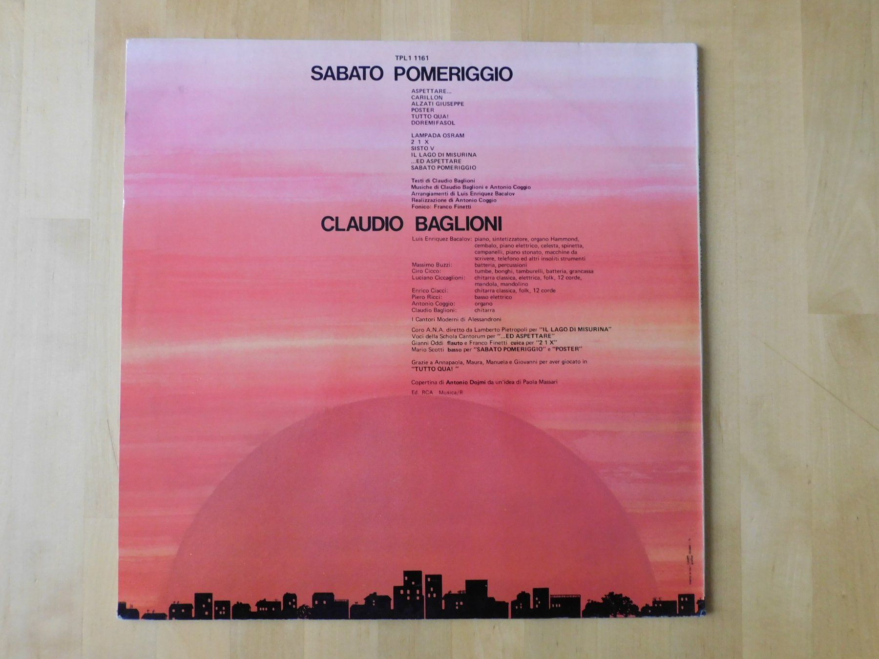 Dischi in vinile: Claudio Baglione - Sabato Pomeriggio – Usato da Emmenbrücke venduto da Dickens 1