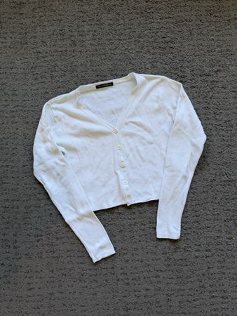 Cardigan Brandy Melville blanc taille unique court