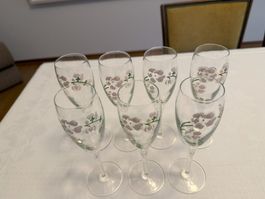 7 Champagnergläser Perrier Jouët