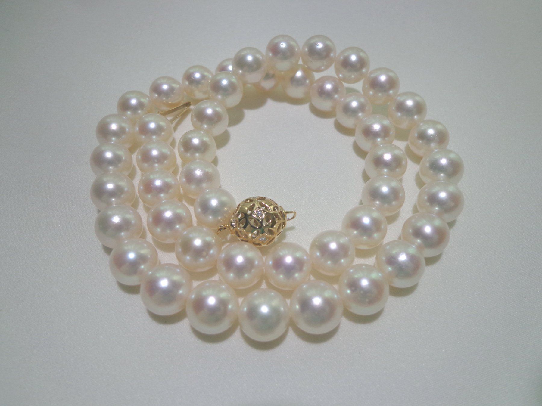 Catenine: Grosse Akoya Perlen Kette  Collier 14KGG – Nuovo (secondo la descrizione) da Steinen venduto da Kleine_sonne