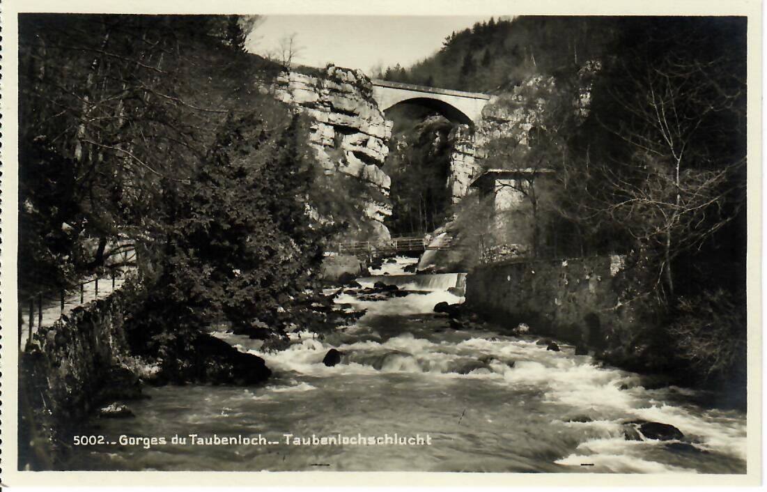 Ansichtskarten: Taubenlochschlucht – Gebraucht aus Hochdorf von Ziegel-16
