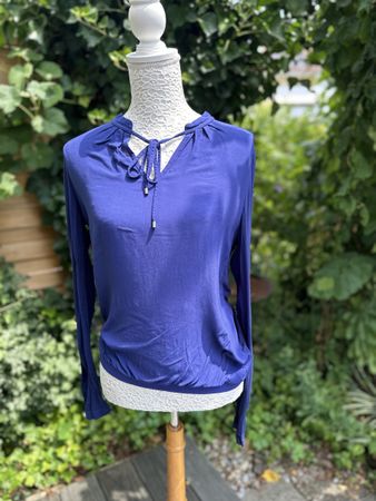 EMILY VAN DEN BERGH BLUSE / LANGARM-TOP Gr. 38 Blau