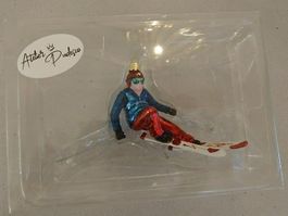 Christbaumschmuck / Ornament CH-Motiv Skifahrer mit Ski