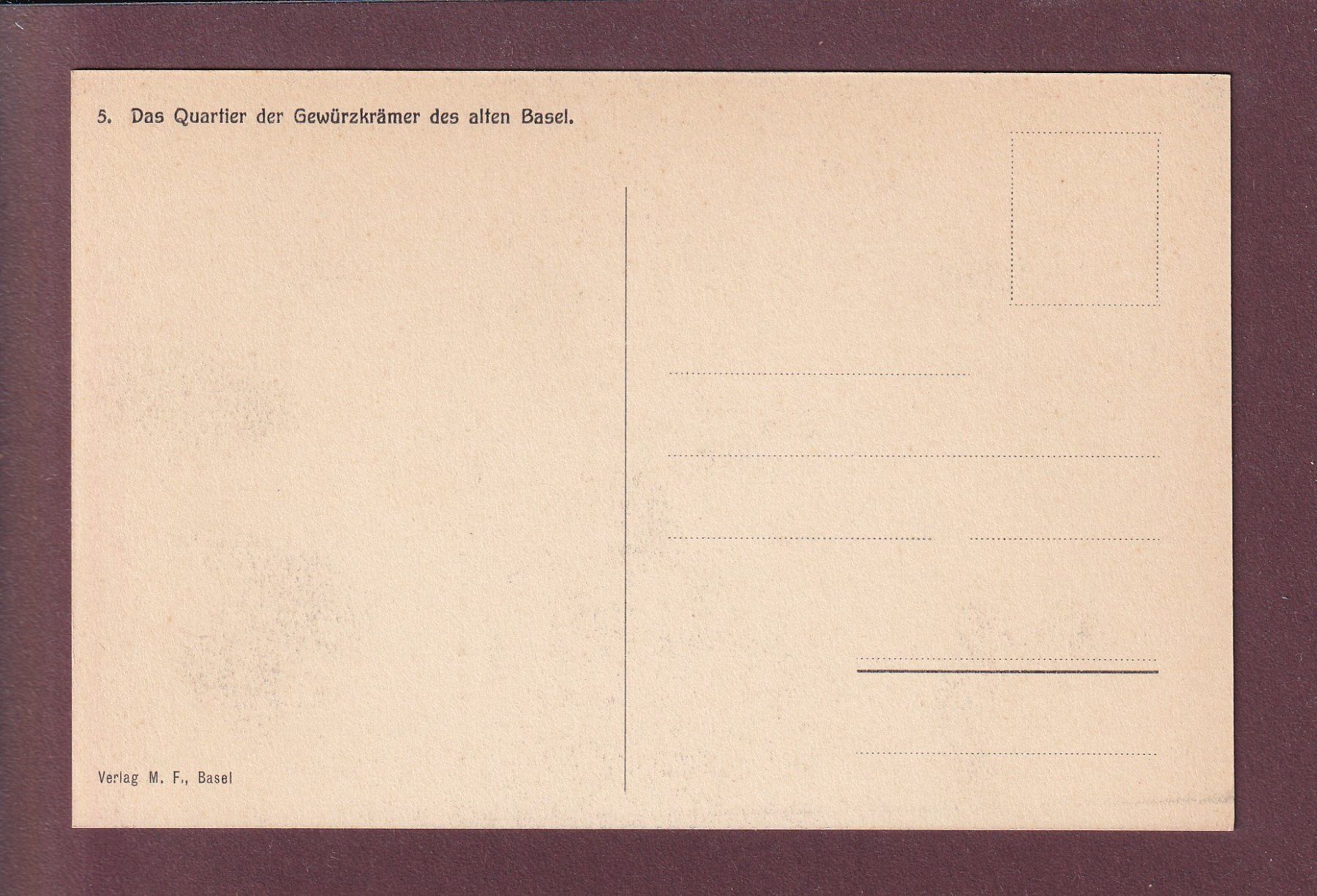 Cartes postales: Altes BASEL - Imbergässlein – D'occasion à Pully par nicecards 1