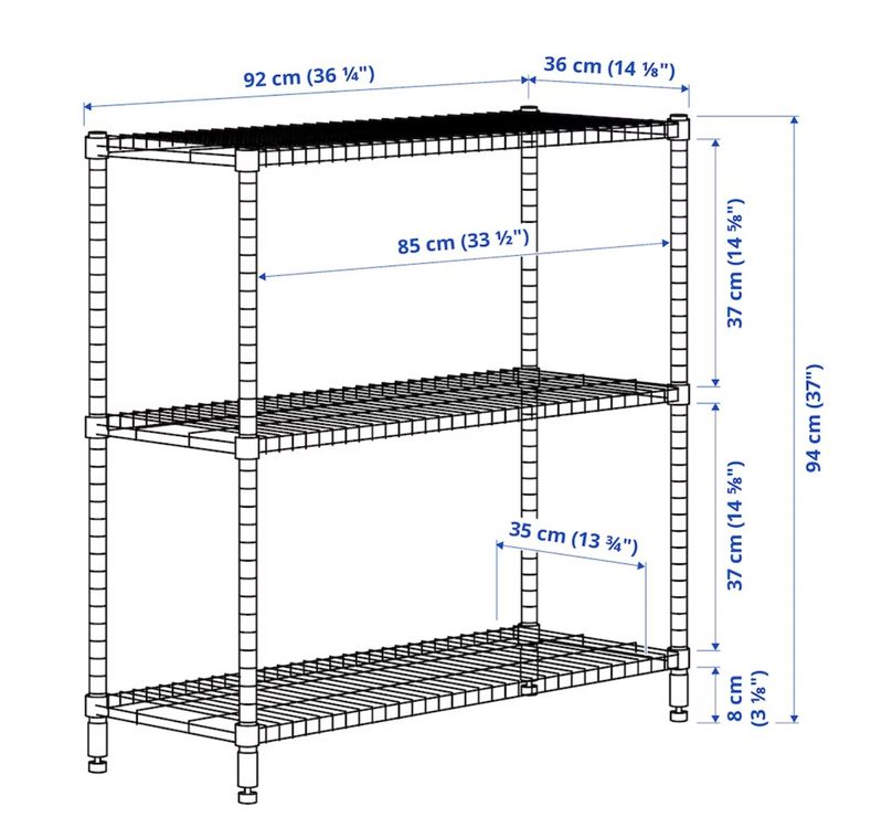 Das IKEA OMAR Regalsystem aus Metall für Küche, Flur und Bad Kaufen
