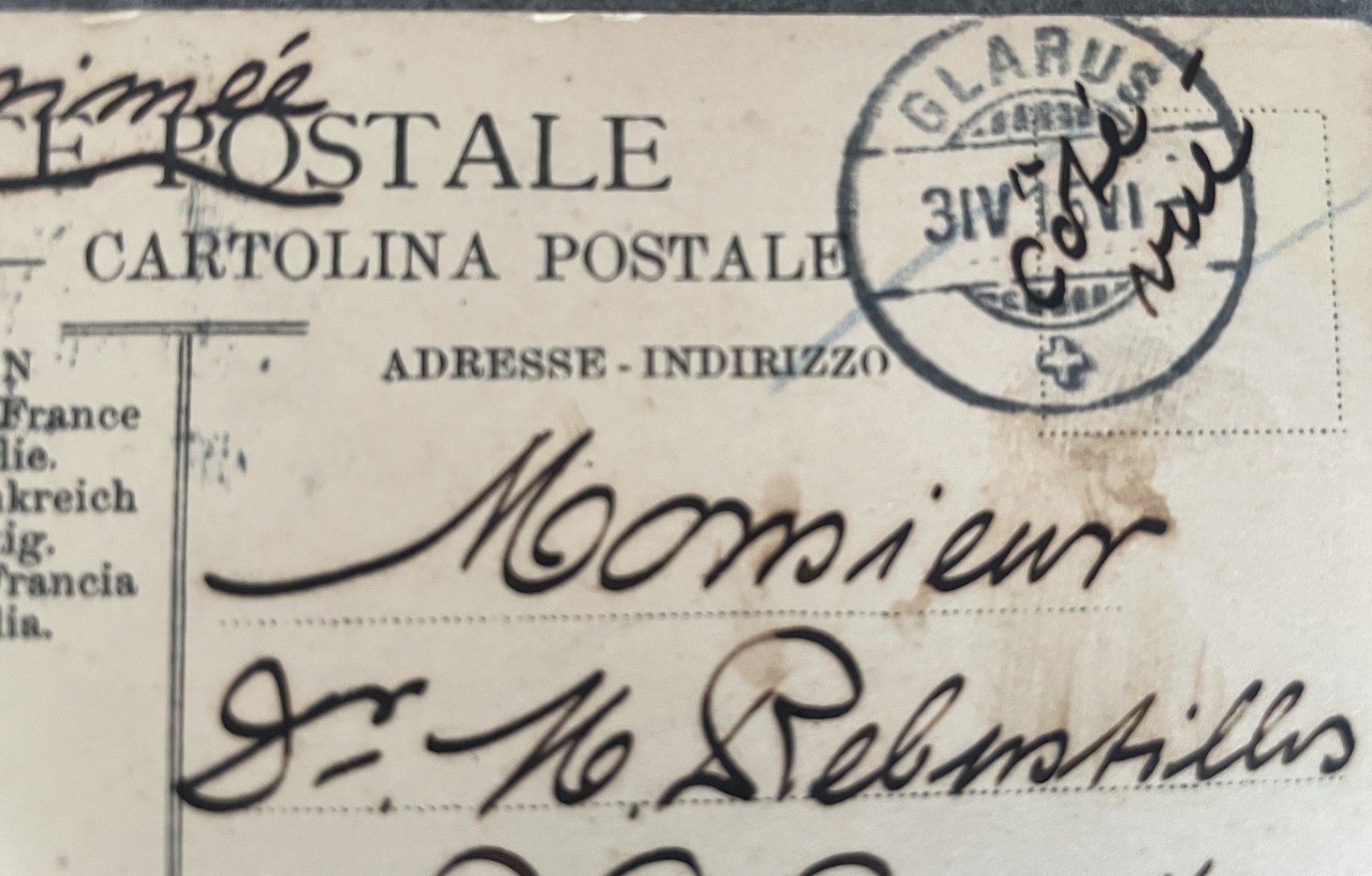 Cartoline postali: Antike Ansichtskarten vom Glarus und Ennenda – Usato da Scuol venduto da SAK 3