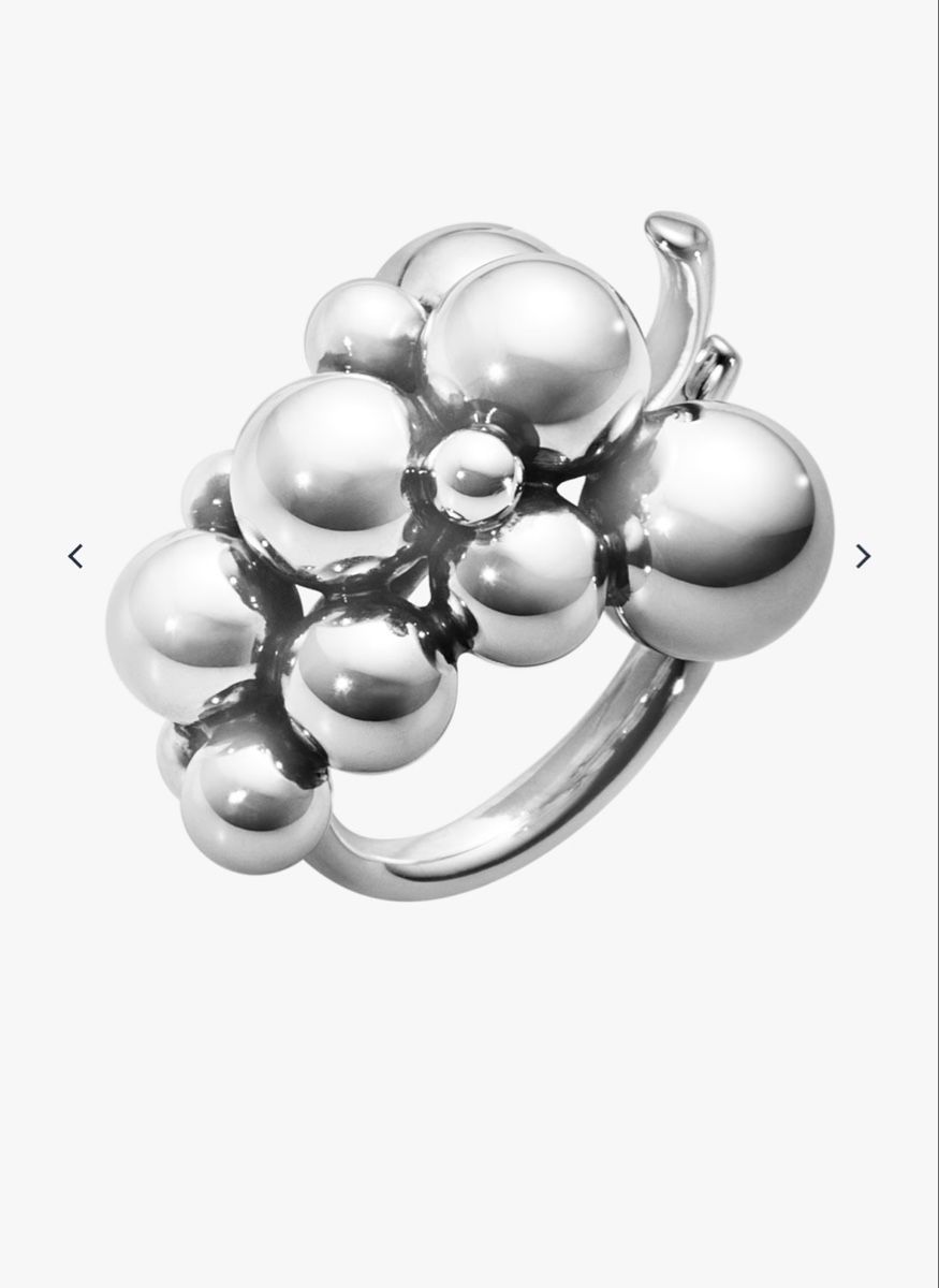 Jensen Ringe: Georg Jensen Moonlight Grapes Ring Silver Medium size 53  – Gebraucht aus Zürich von Rochfordevelyn