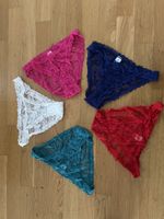 5er Set Spitze Slips, verschiedene Farben, Grösse S