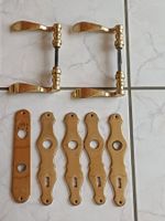 Türgriffe mit Schild aus Messing antik/vintage