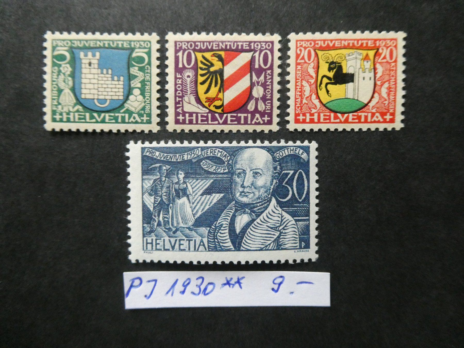 Alle Briefmarken: Pro Juventute 1930 postfrisch – Gebraucht aus Lausen von Herbamare01