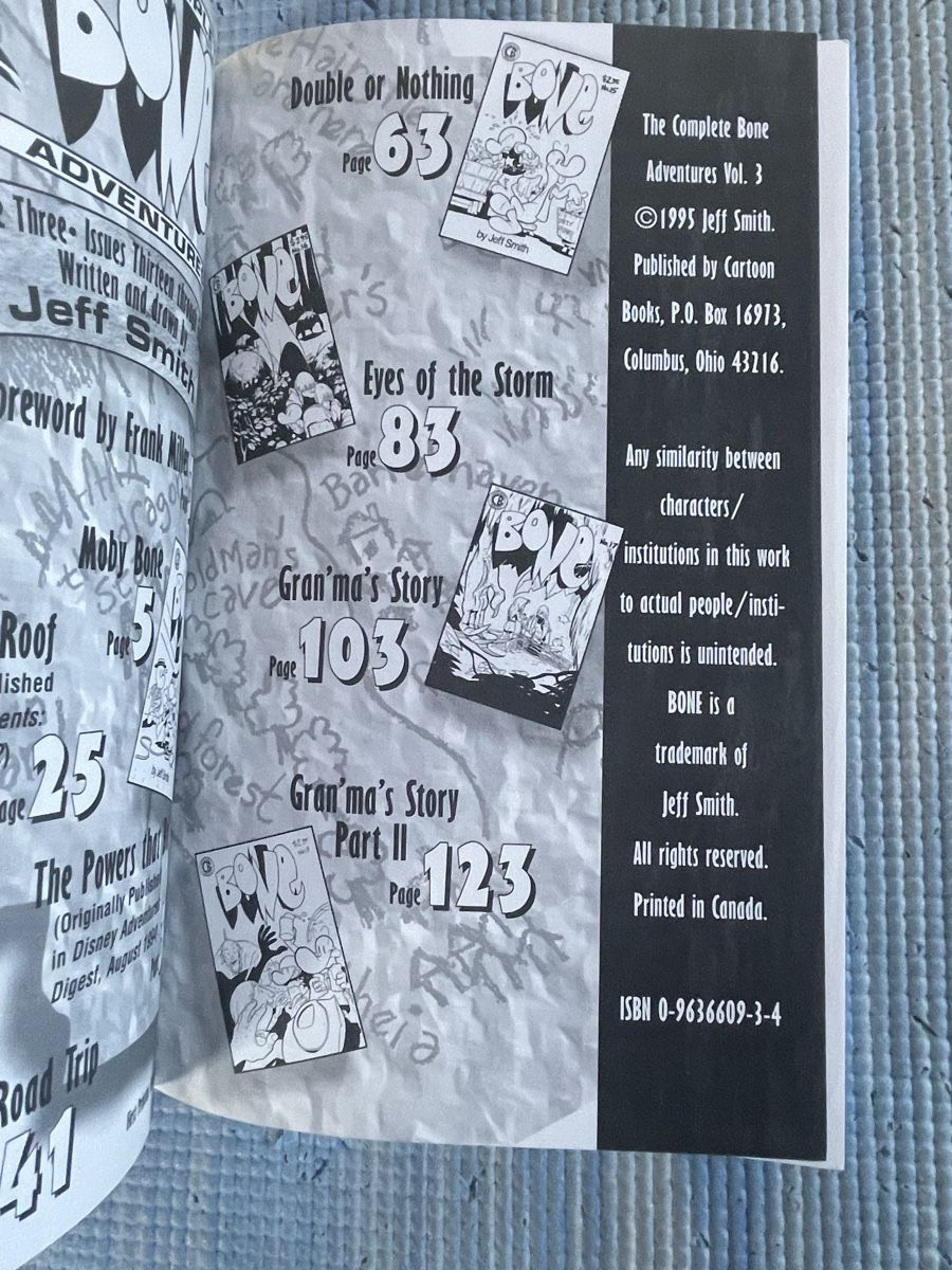 Fumetti: 1. print, Bone Comic - The Complete Bone Adventures Vol. 3 – Usato da Bern venduto da seaninshoes 1